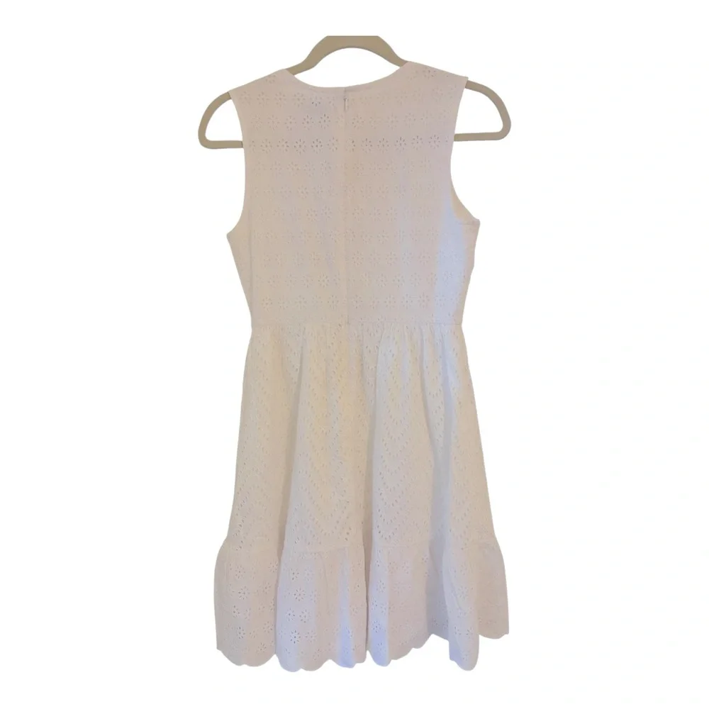 NWT Vineyard Vines Allamanda Sleeveless White Eyelet Dress Size 0 - Picture 3 of 9